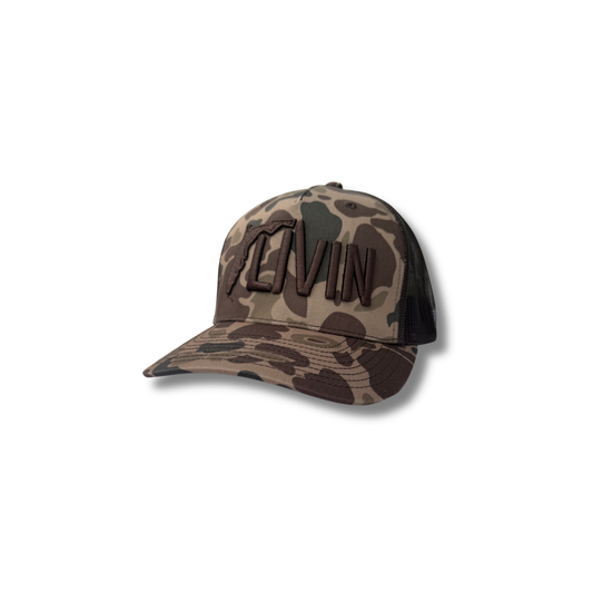 FL Livin Bark Duck Camo Snapback Mesh hat