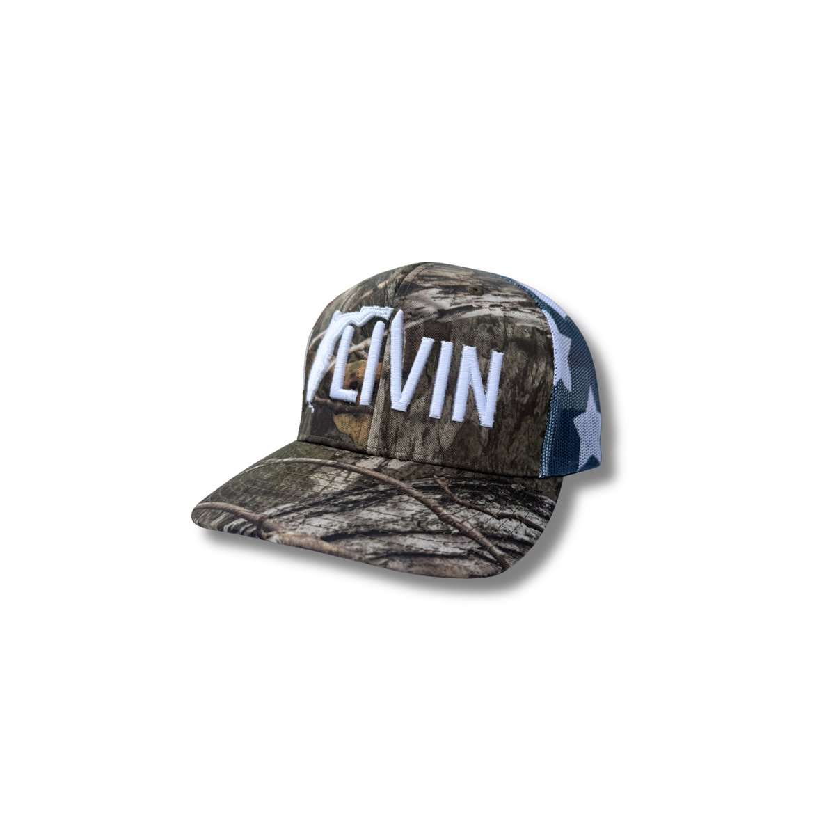 FL Livin Mossy Oak Country DNA Stars & Stripes Snapback Mesh hat