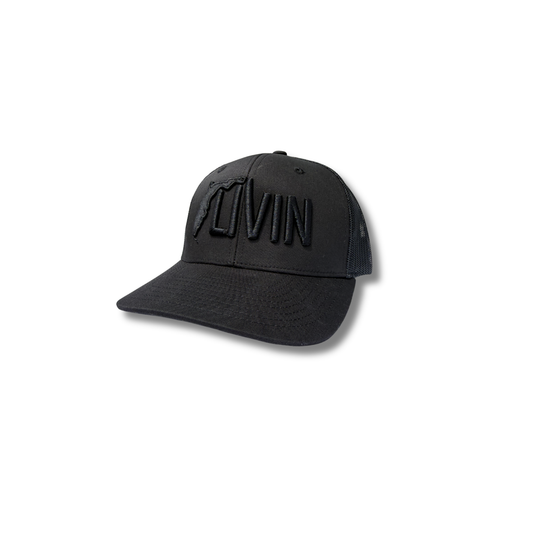 FL Livin youth Solid Black Snapback Mesh hat